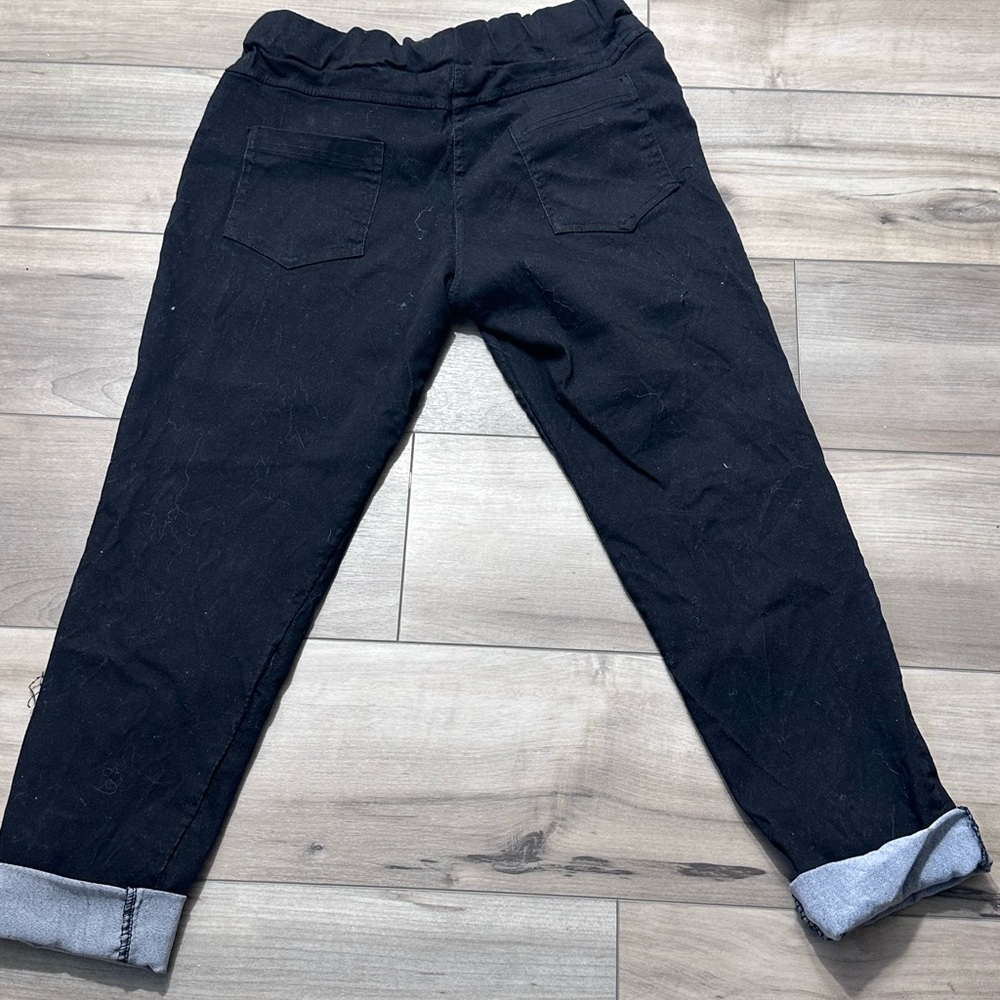 Venti6 Sequin Black Star-Patterned Pants - image 6